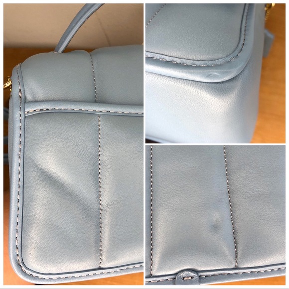 New Coach Turnlock Clutch 20 With Quilting Azure - Picture 9 of 9